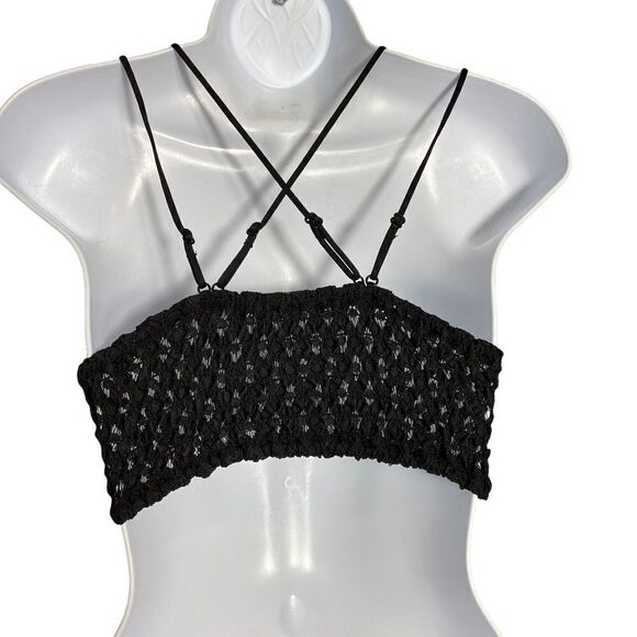 Black Lace Strappy Bra / Camisole New Size L - Picture 2 of 8